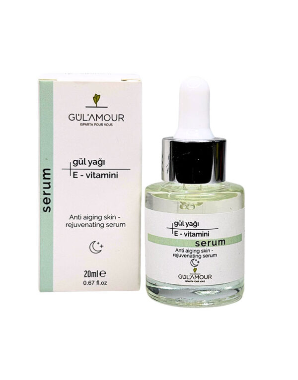 Gül Yağı + E Vitamini Yaşlanma Karşıtı Gençleştirici Serum